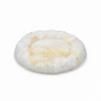 Dog Baskets White - Natural Sheepskin