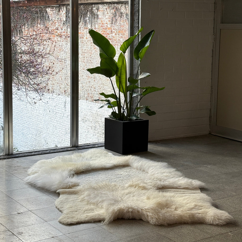 Handmade Natural Sheepskin Rug - White