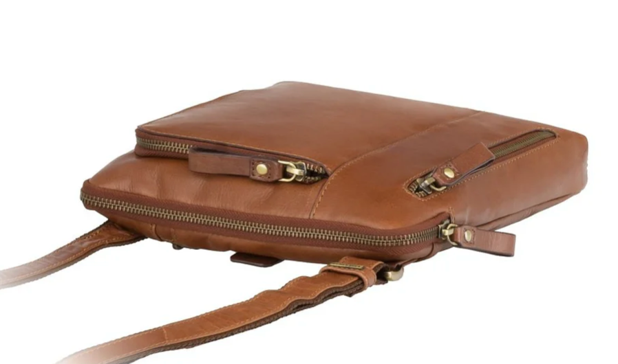 Visconti Leather Bag Roy Tan - Shoulder Bag