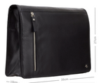 Visconti Leather Bag CARTER Black - Shoulder Bag