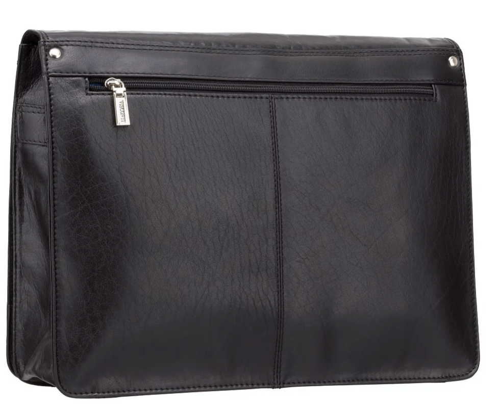 Visconti Leather Bag CARTER Black - Shoulder Bag