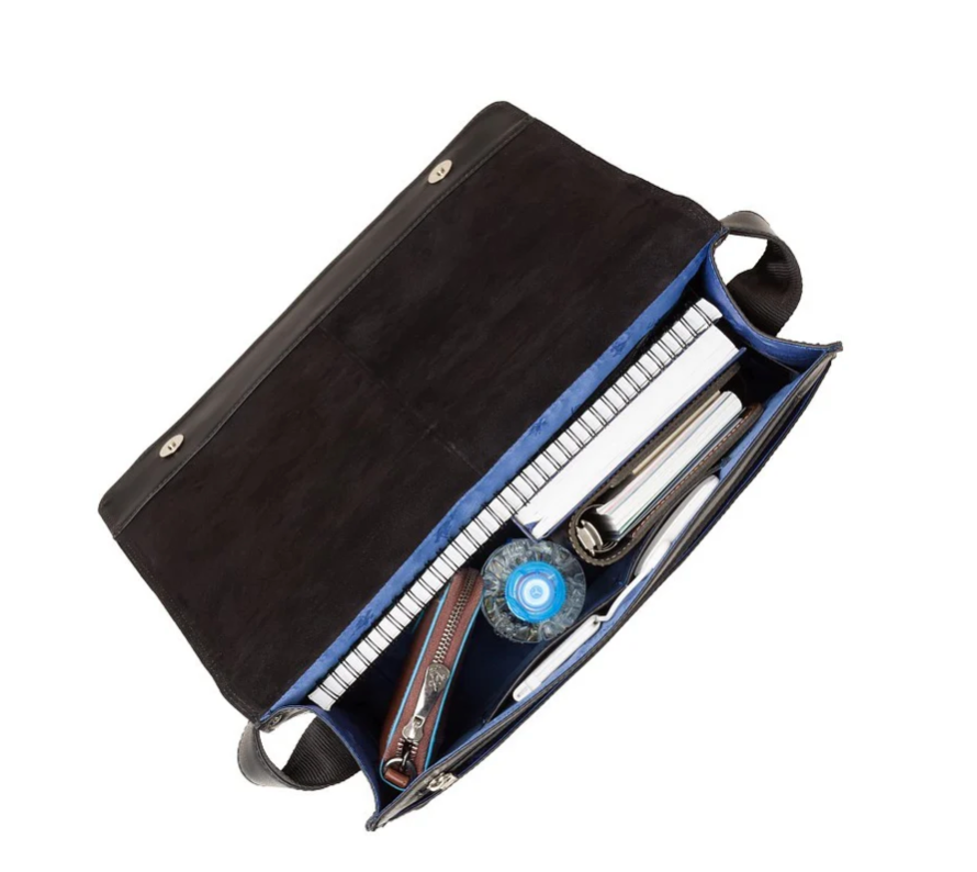 Visconti Leather Bag CARTER Black - Shoulder Bag