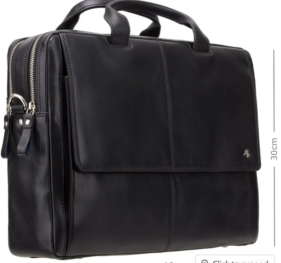 Visconti Leather Bag Anderson Black - Shoulder Bag
