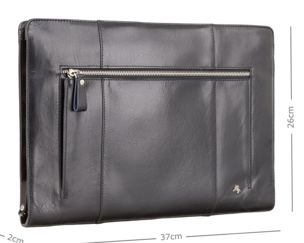 Visconti Leather Hanz Black - Laptop bag