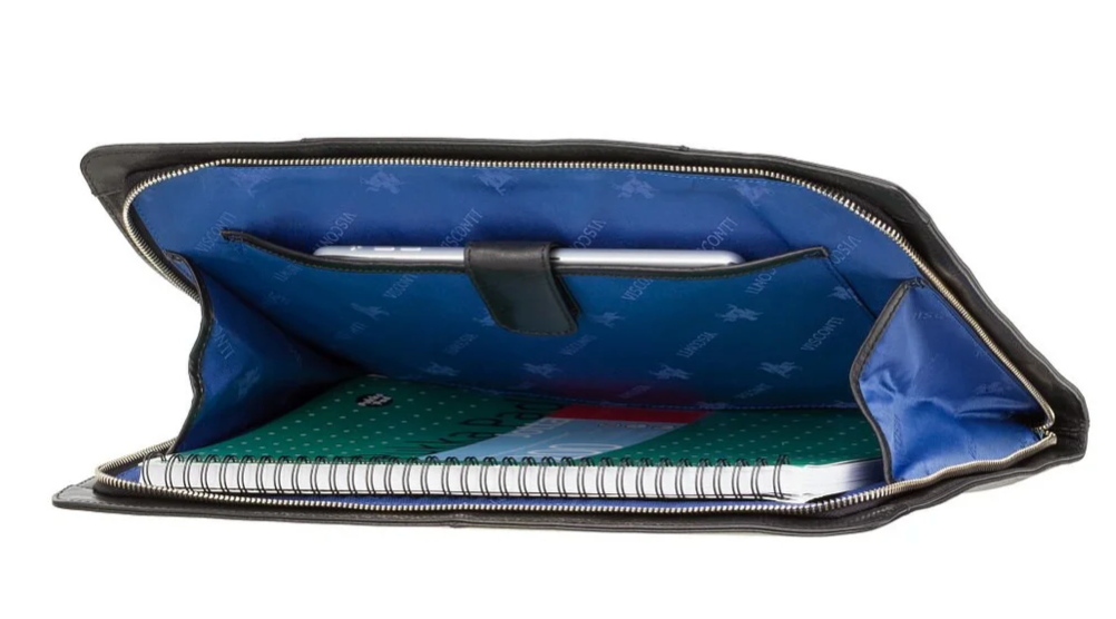 Visconti Leather Hanz Black - Laptop bag