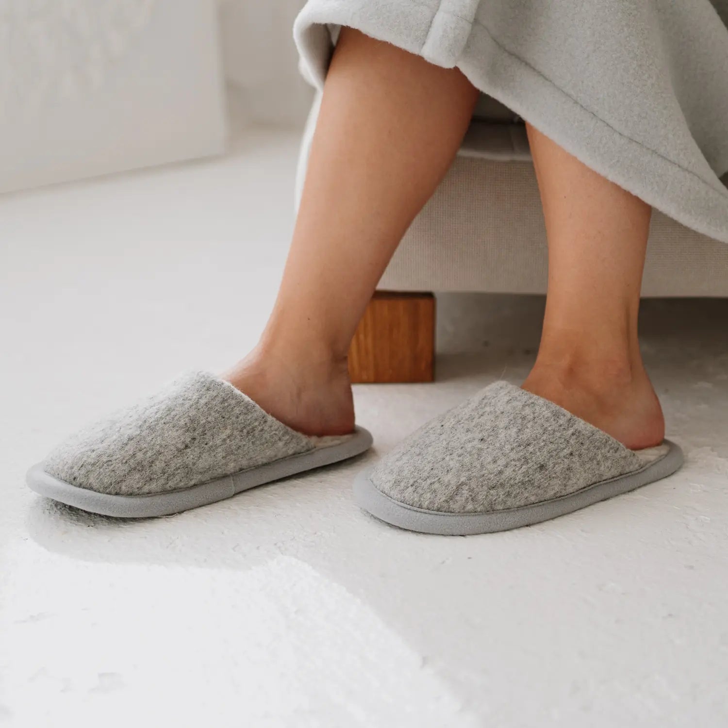 Einfache Louise Hausschuhe – 100 % Merinowolle