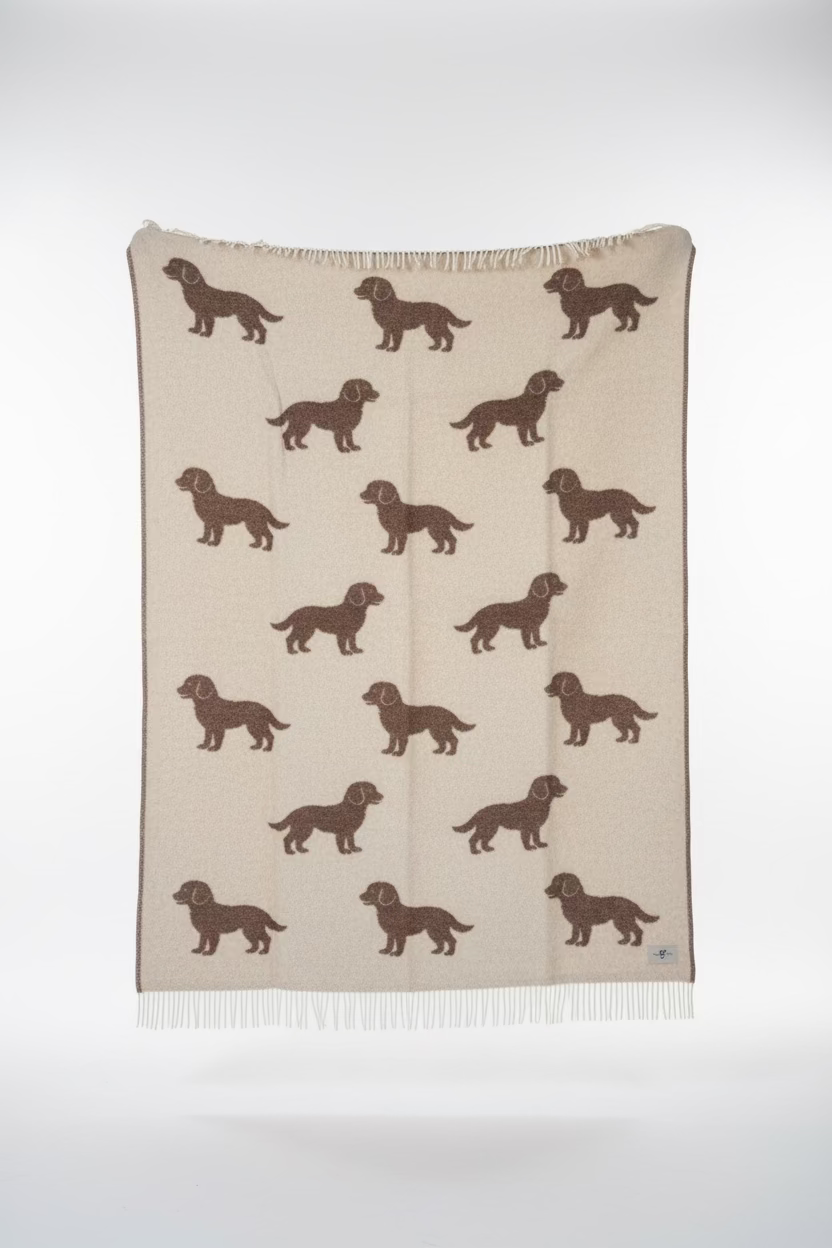 Plaid Teckel Terracotta – 100 % Laine Vierge