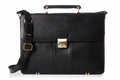 Visconti Leather Bag WARWICK Black - Briefcase (Large size)