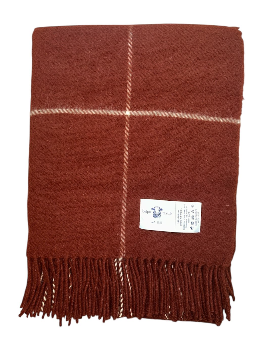 Wool Plaid Square - 100% New Wool