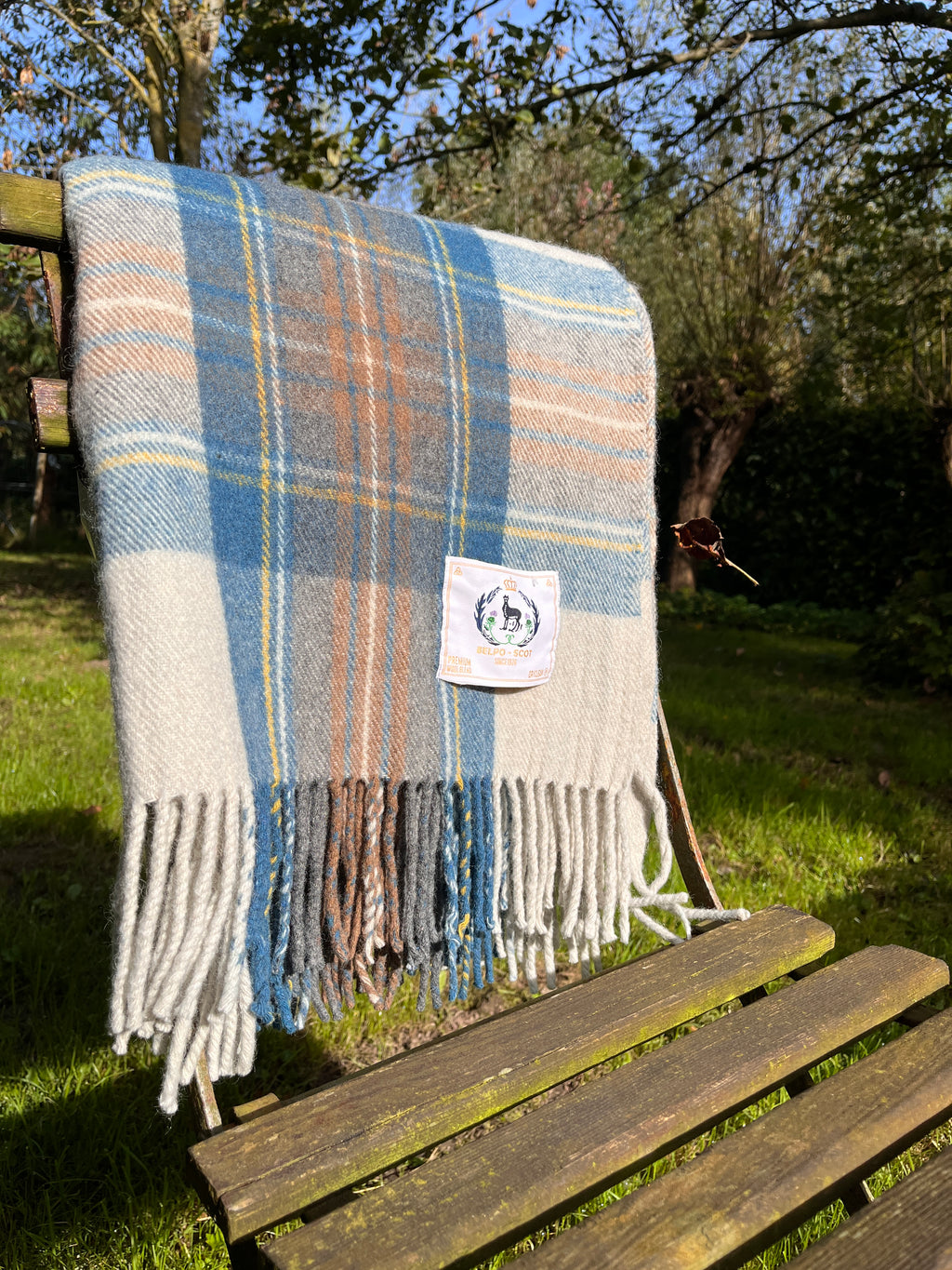 Wool Tartan Plaid - Stewart Muted Blue