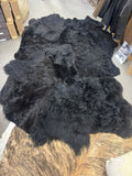 Handmade Natural Sheepskin Rug - Black