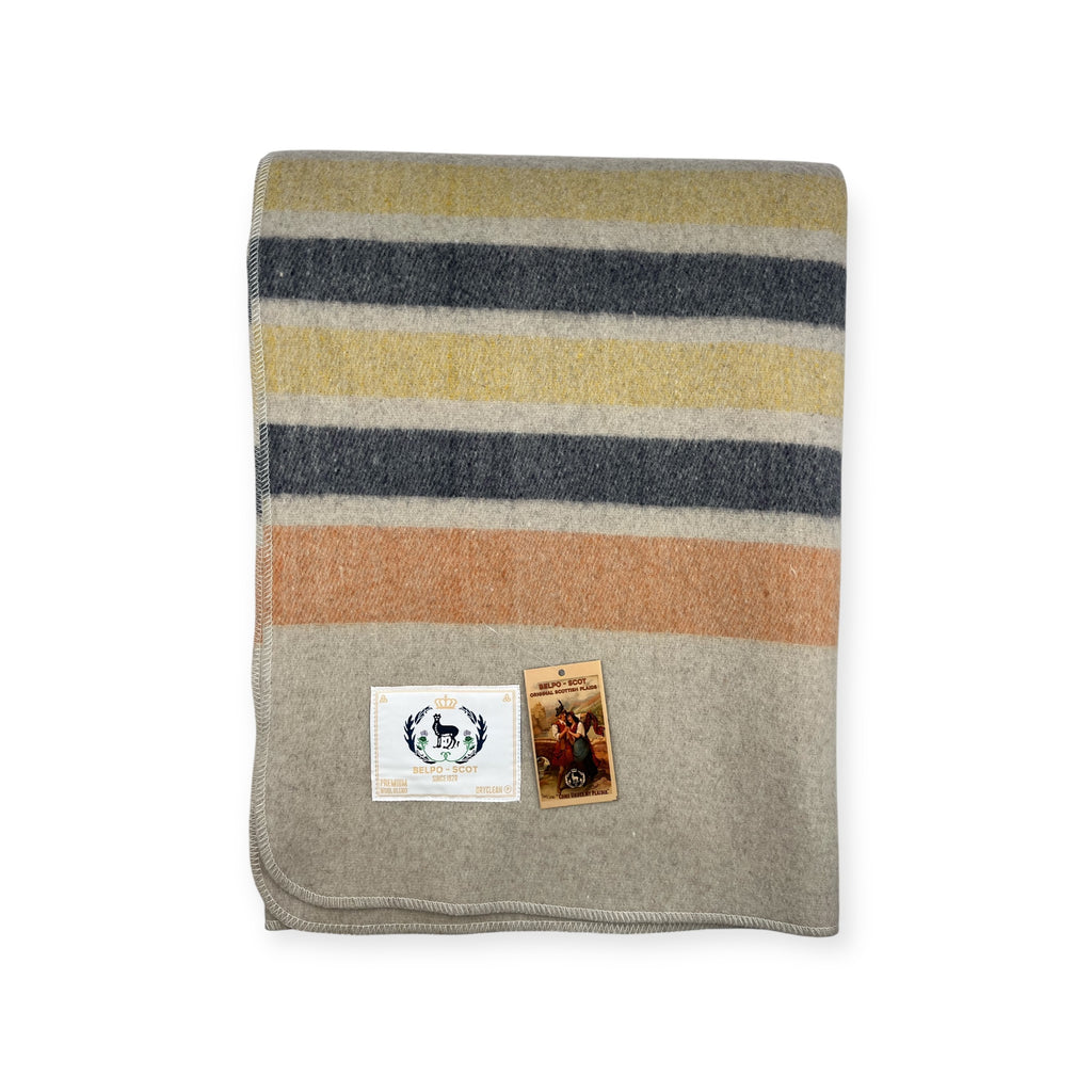 Wool Tartan White/Orange - XL Plaids