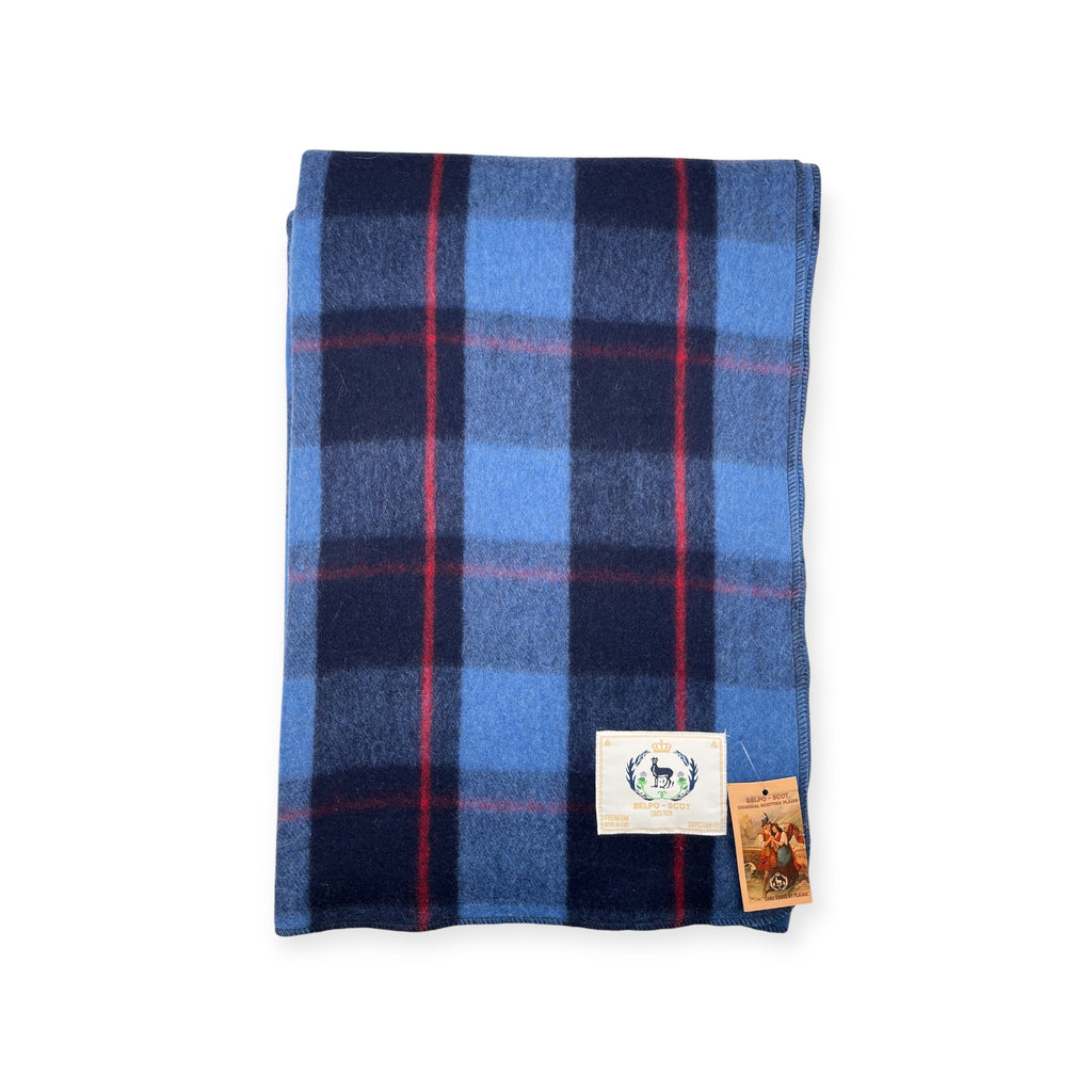Wool Tartan Dark Blue - XL Plaid