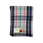 Wool Tartan White Striped - XL Plaids
