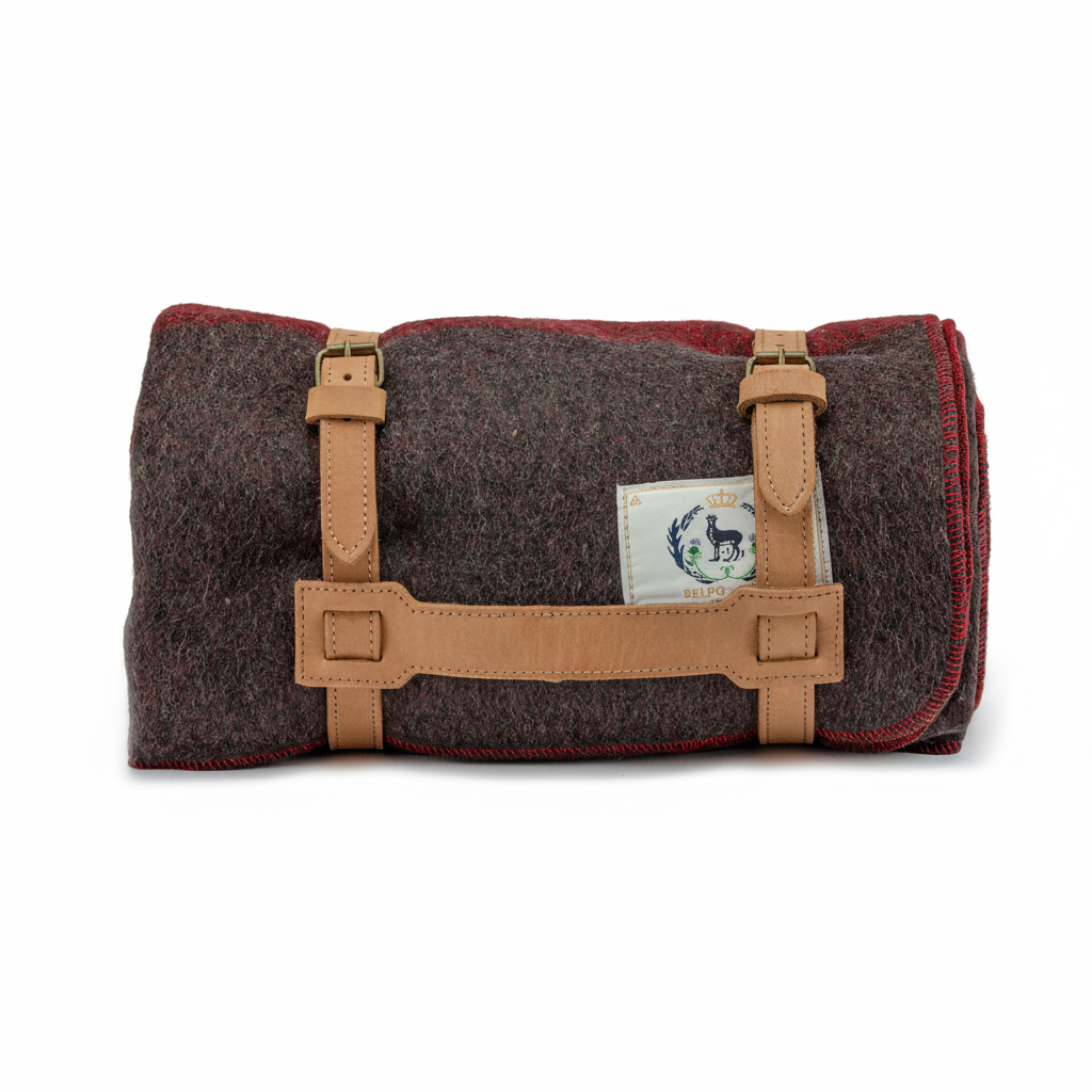 Wool SWISS ARMY Blanket + Leather Strap!