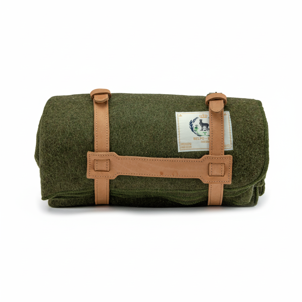 Wool US ARMY Blanket + Leather Strap!